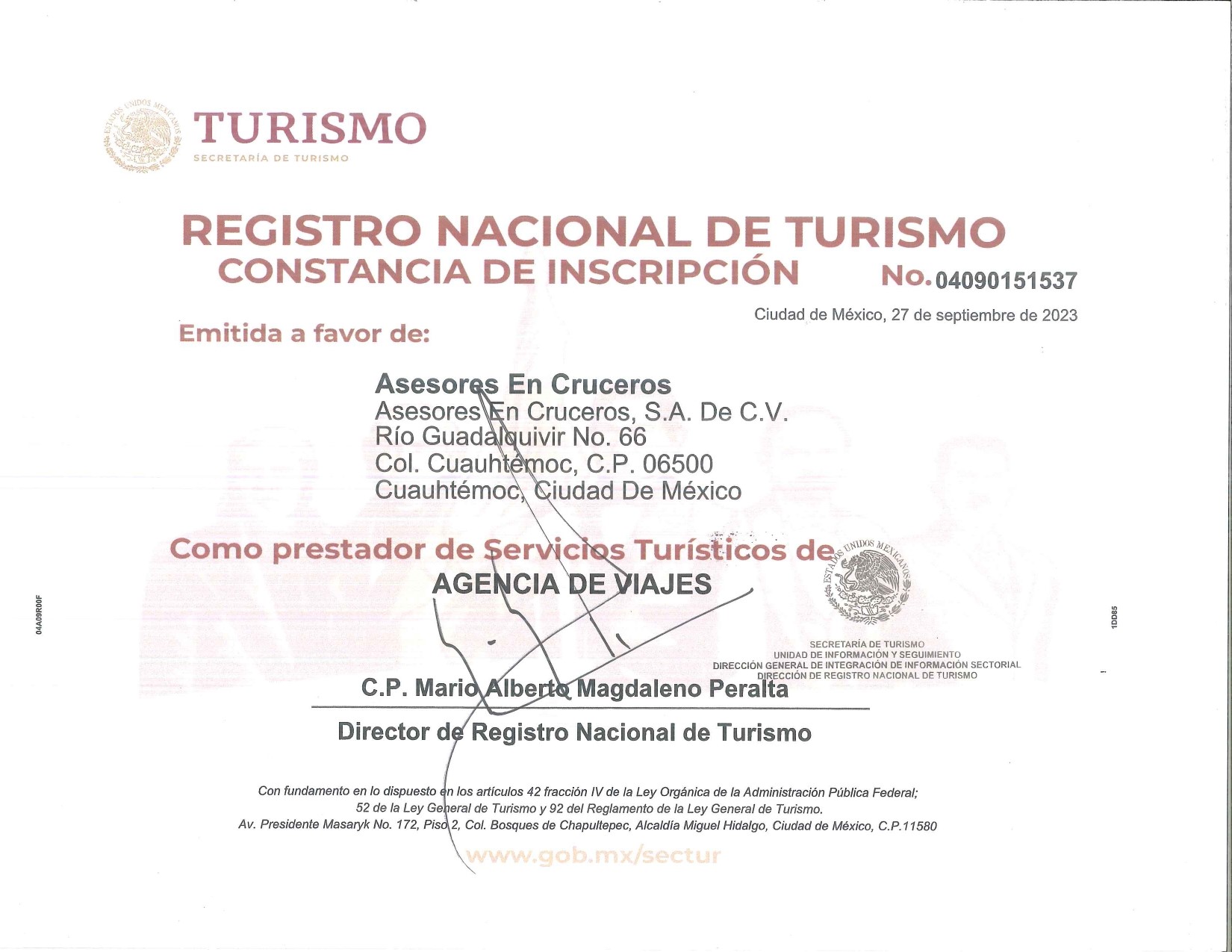 Registro Nacional de Turismo